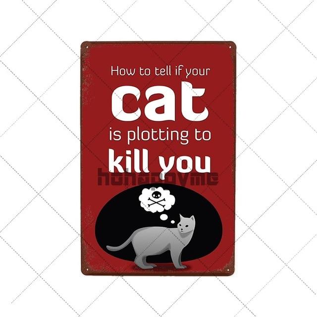 Retro Cats Wall Art Plaque Retro Cats Wall Art Plaque Furvenzy Cat is Plotting to Kill You 1