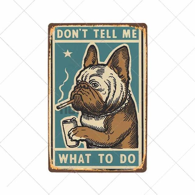 Retro Dog Wall Plaque Retro Dog Wall Plaque Furvenzy Don't Tell me What to Do