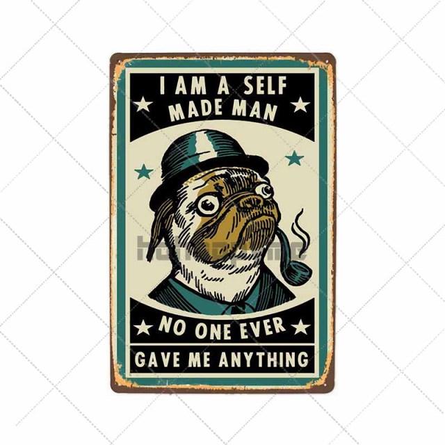 Retro Dog Wall Plaque Retro Dog Wall Plaque Furvenzy I am a Self Made Man