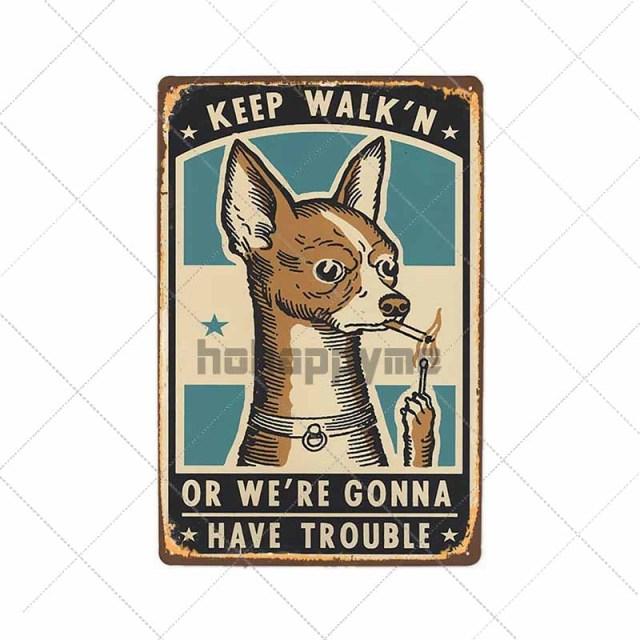 Retro Dog Wall Plaque Retro Dog Wall Plaque Furvenzy Keep Walk'n