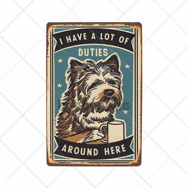Retro Dog Wall Plaque Retro Dog Wall Plaque Furvenzy I have a Lot of Duties