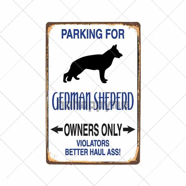 Retro Dog Wall Plaque Retro Dog Wall Plaque Furvenzy Parking for German Shepard