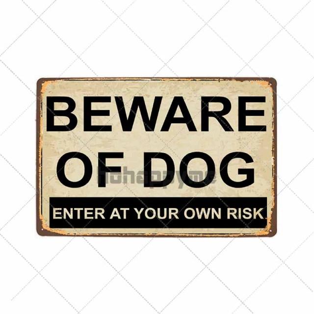 Retro Dog Wall Plaque Retro Dog Wall Plaque Furvenzy Beware of Dog