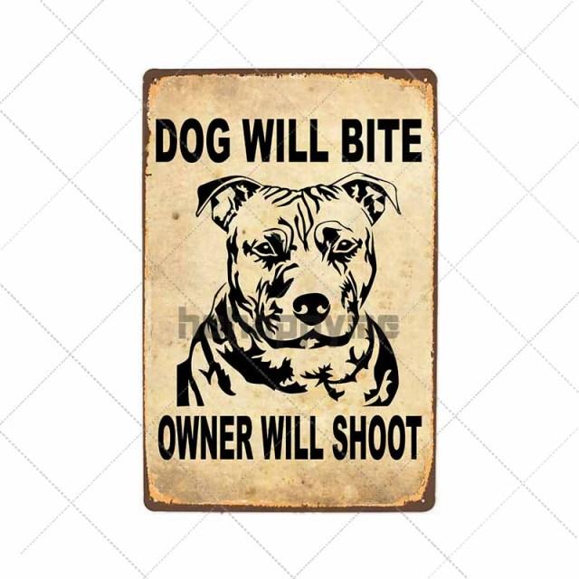 Retro Dog Wall Plaque Retro Dog Wall Plaque Furvenzy Dog will Bite