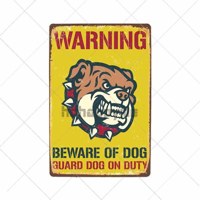 Retro Dog Wall Plaque Retro Dog Wall Plaque Furvenzy Warning Beware of Dog