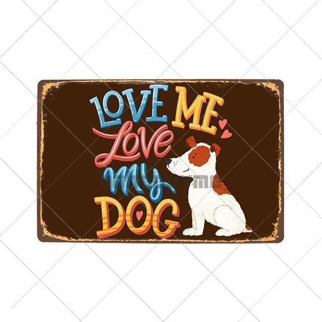 Retro Dog Wall Plaque Retro Dog Wall Plaque Furvenzy Love my Dog