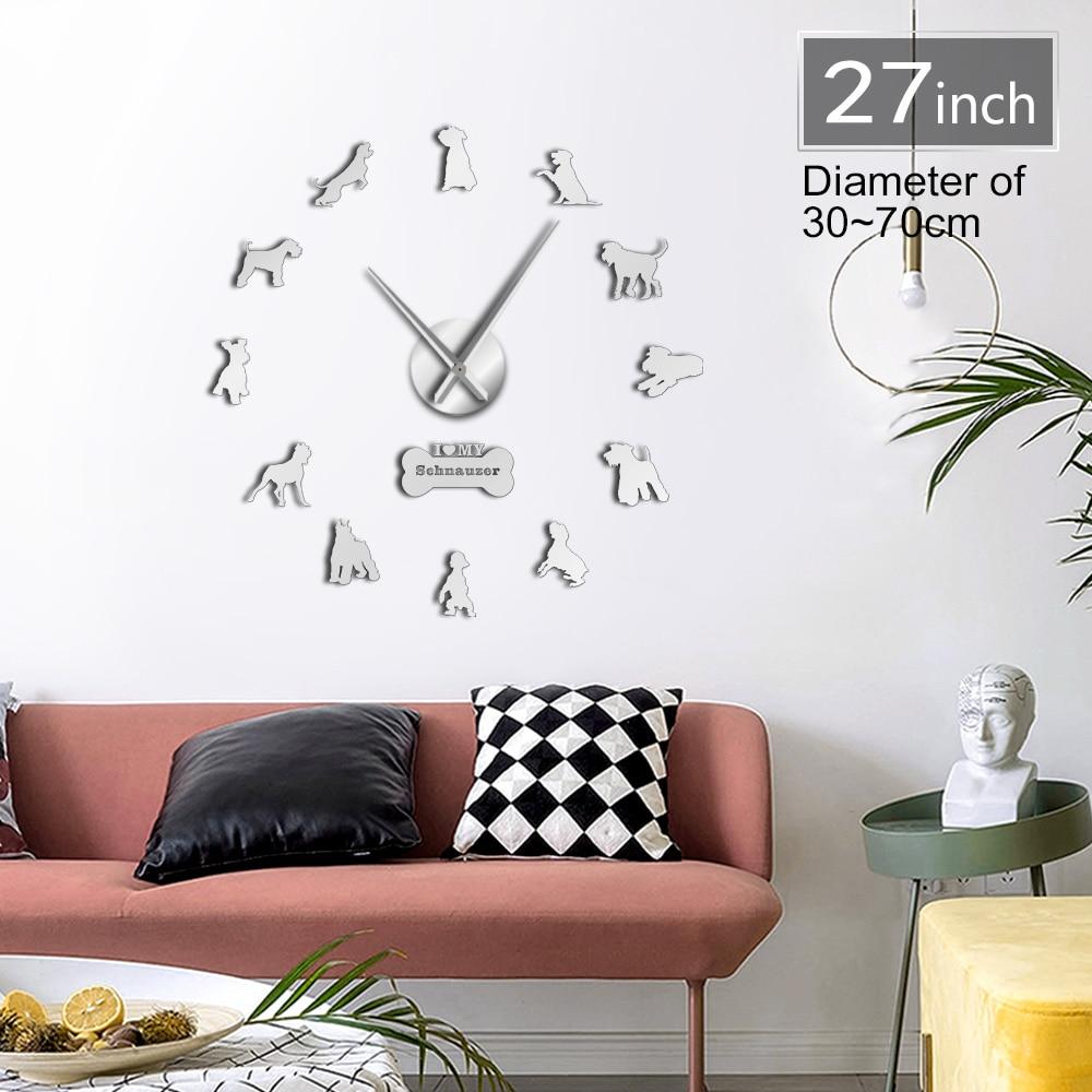Schnauzer Dog Wall Clock Schnauzer Dog Wall Clock Furvenzy