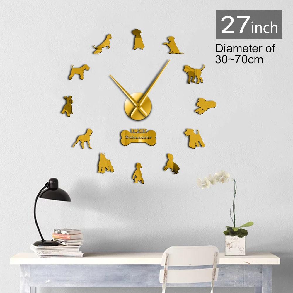 Schnauzer Dog Wall Clock Schnauzer Dog Wall Clock Furvenzy