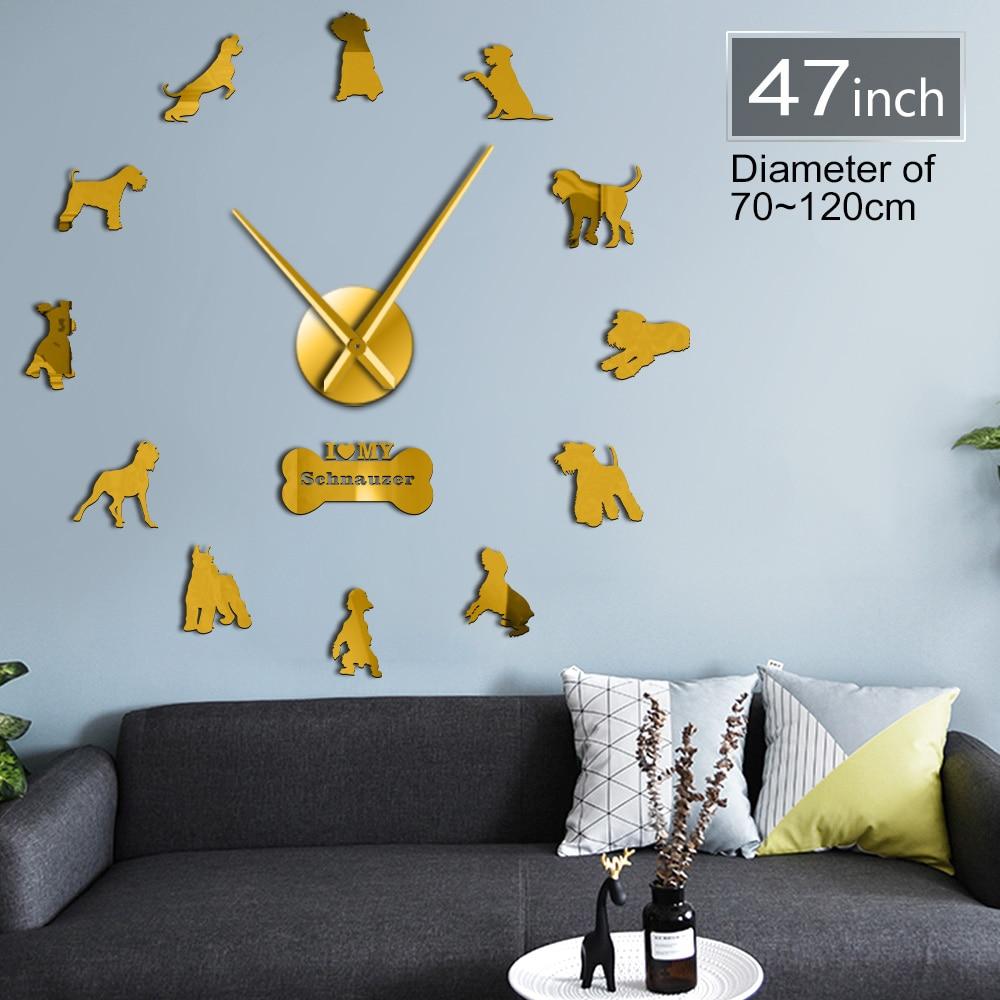 Schnauzer Dog Wall Clock Schnauzer Dog Wall Clock Furvenzy
