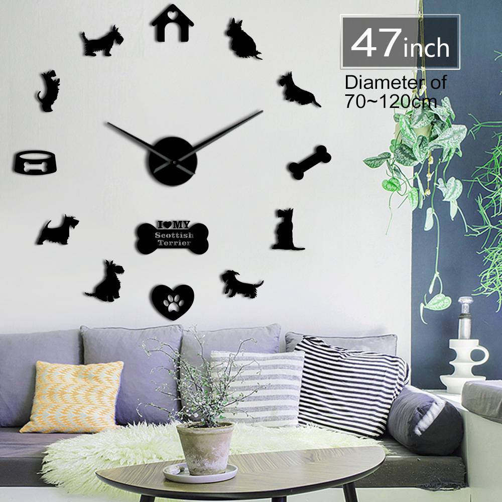 Scottish Terrier Wall Clock Scottish Terrier Wall Clock Furvenzy