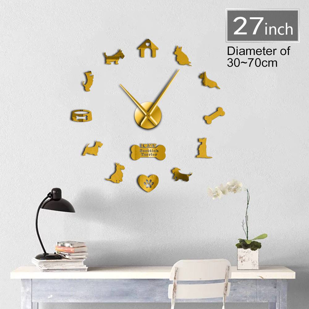 Scottish Terrier Wall Clock Scottish Terrier Wall Clock Furvenzy
