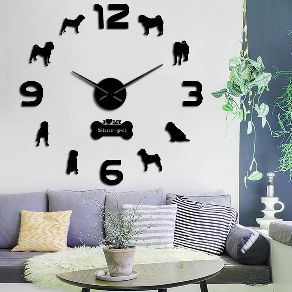 Shar Pei Dog Wall Clock Shar Pei Dog Wall Clock Furvenzy