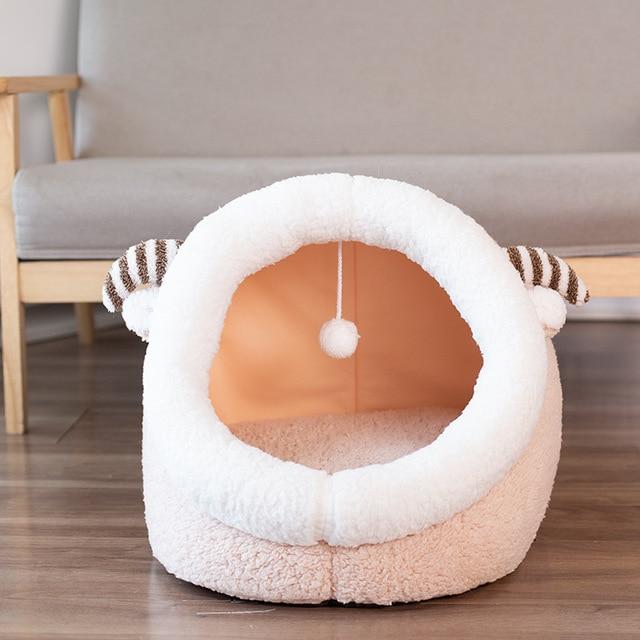 Soft Cat Bed House Cave Soft Cat Bed House Cave Furvenzy S - for 3kg Light Pink