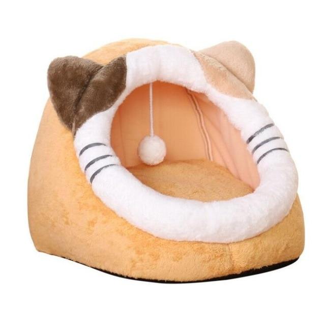 Soft Cat Bed House Cave Soft Cat Bed House Cave Furvenzy S - for 3kg Orange
