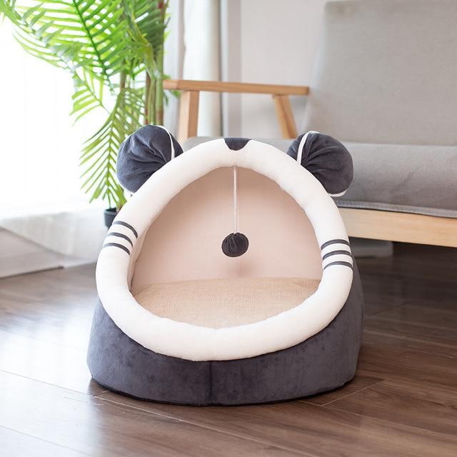 Soft Cat Bed House Cave Soft Cat Bed House Cave Furvenzy S - for 3kg Gray