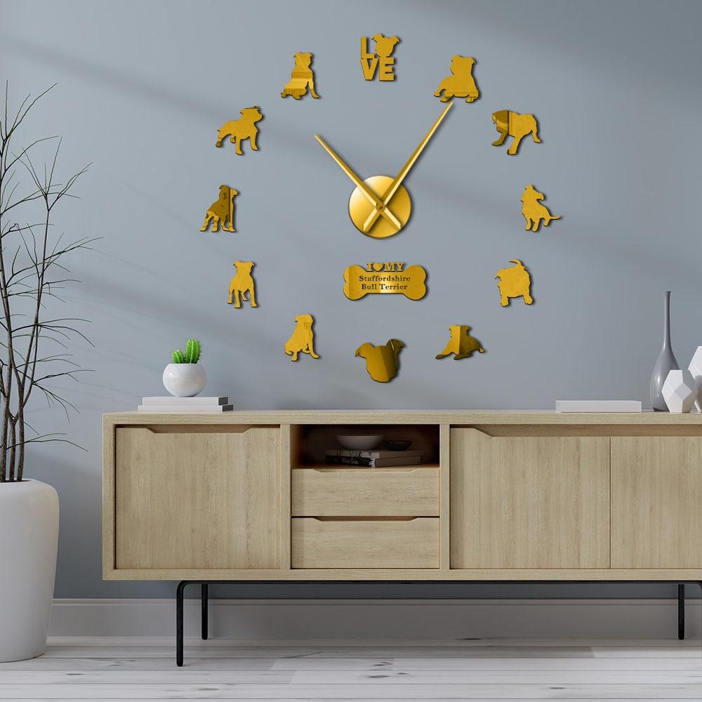 Staffordshire Bull Terrier Wall Clock Staffordshire Bull Terrier Wall Clock Furvenzy