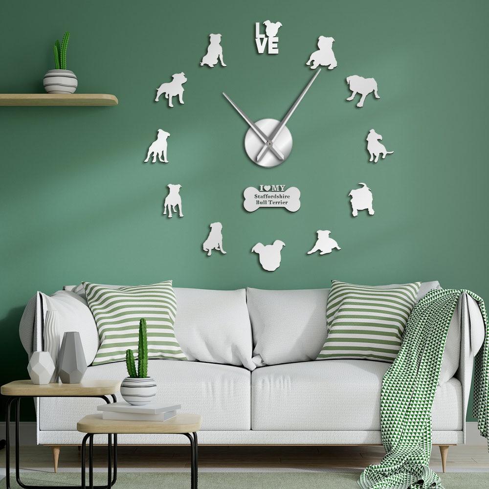 Staffordshire Bull Terrier Wall Clock Staffordshire Bull Terrier Wall Clock Furvenzy