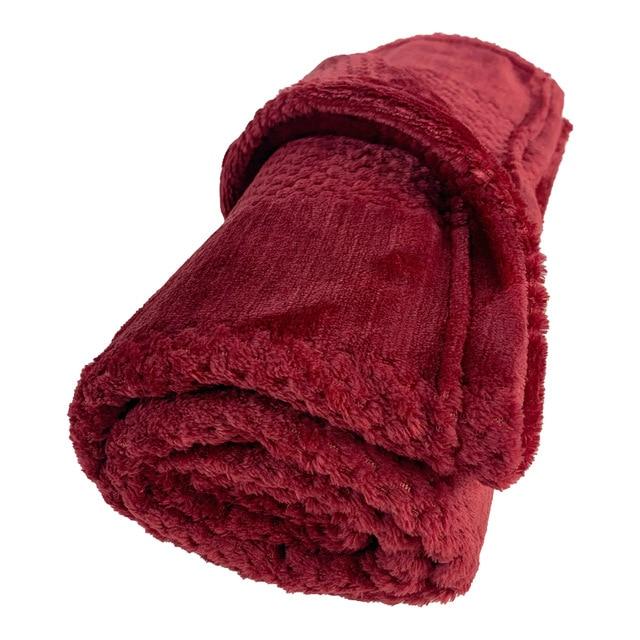 Super Soft Coral Fleece Pet Blanket Super Soft Coral Fleece Pet Blanket Furvenzy 50x70cm Burgundy