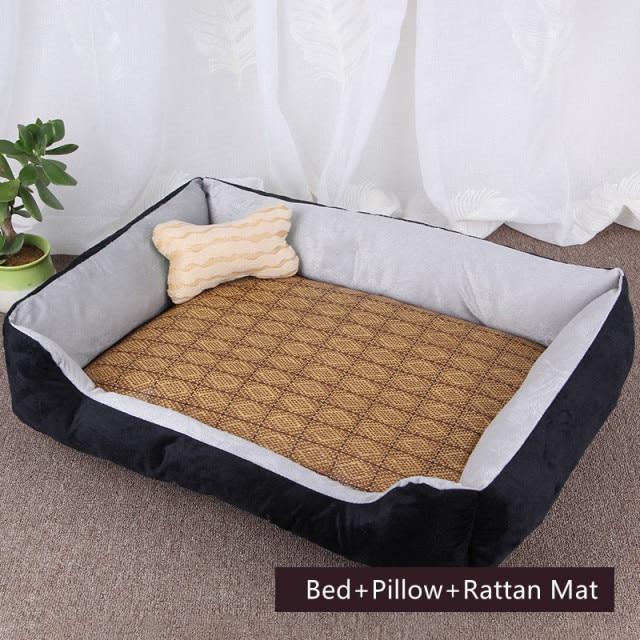 Tear Resistant Dog Bed Tear Resistant Dog Bed Furvenzy M 65x50x15 Black With Rattan Mat