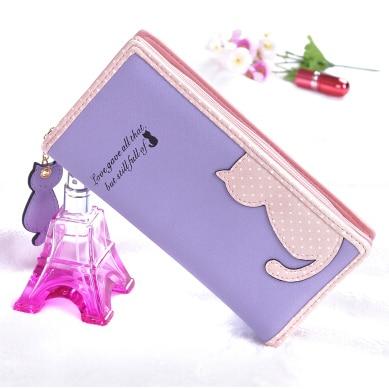 Vegan Leather Cat Clutch Vegan Leather Cat Clutch Furvenzy Long Purple