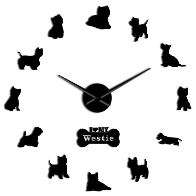 West Highland Terrier Wall Clock West Highland Terrier Wall Clock Furvenzy Black 27 Inch