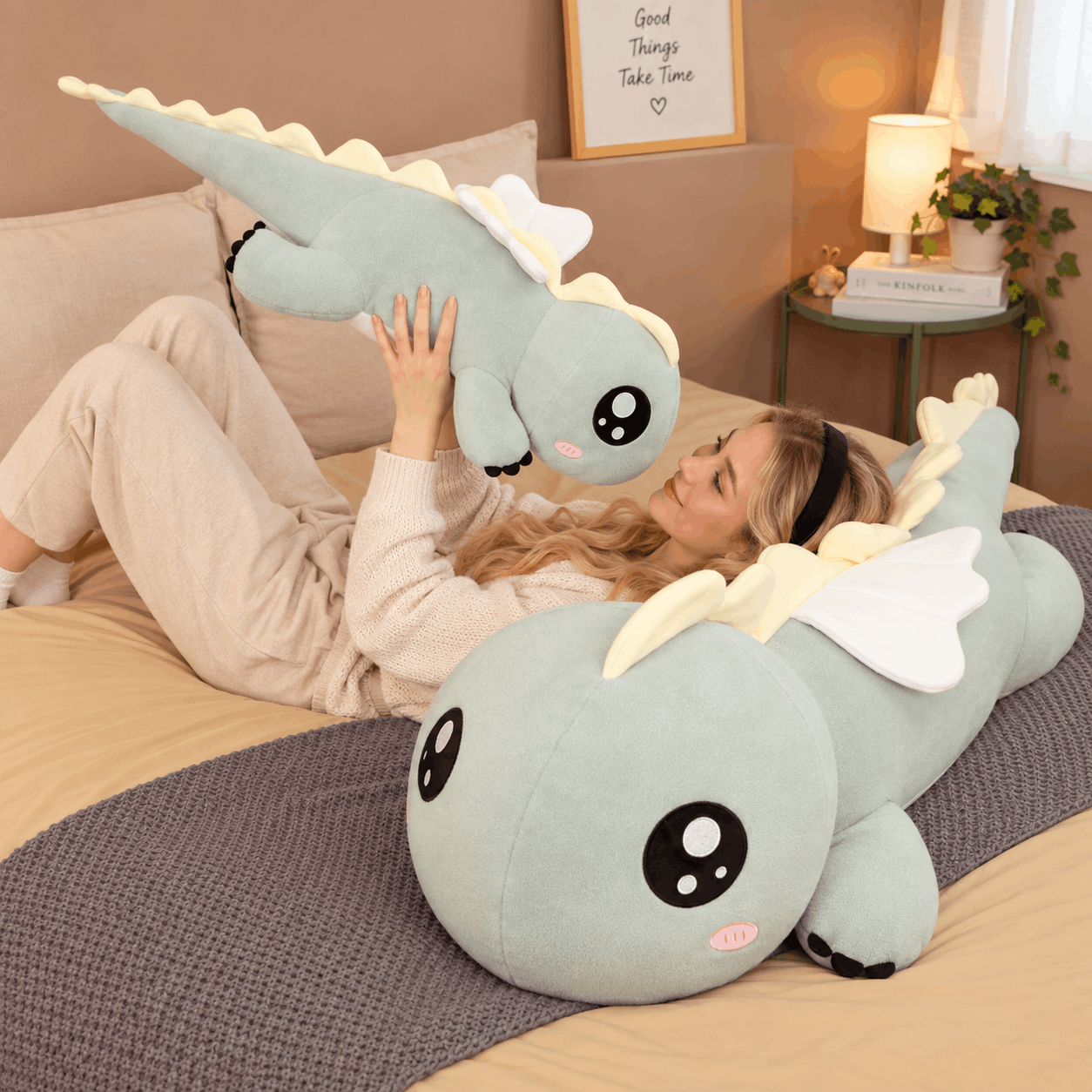 Squishmallow Big Dinosaur Plush Toy Stuffed Animal Pillow