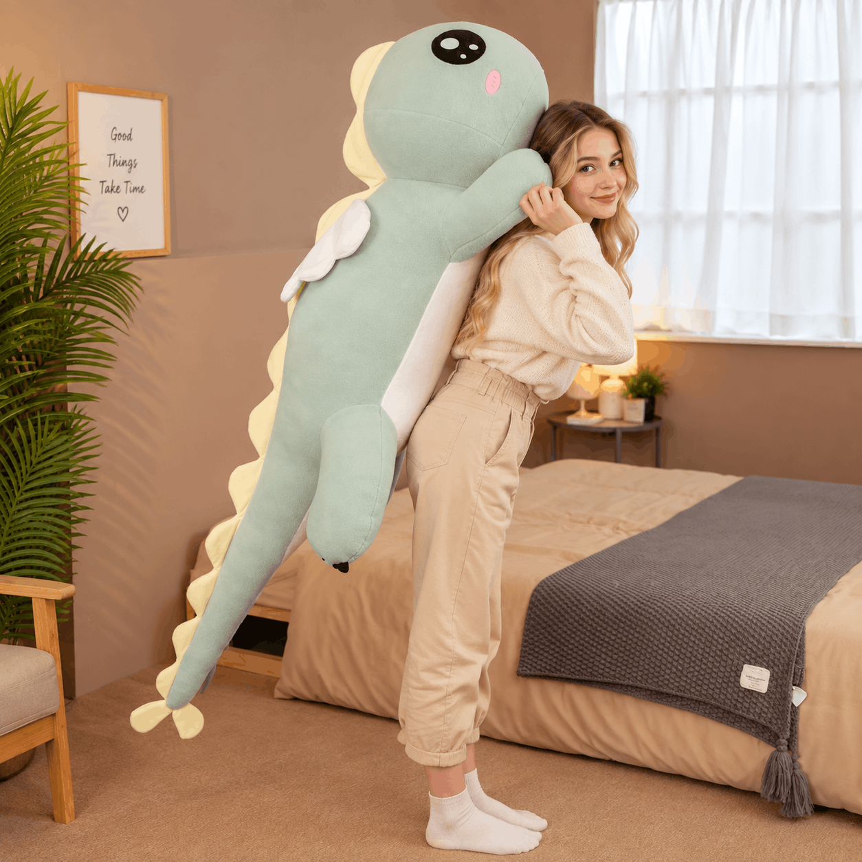 Squishmallow Big Dinosaur Plush Toy Stuffed Animal Pillow