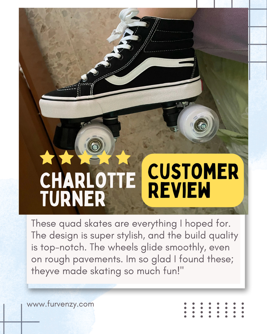 Quad Skating Double Row Roller Skates Furvenzy