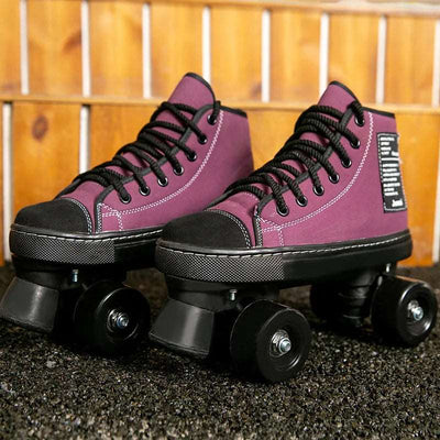 Canvas Quad Roller Skates Shoes for Beginners 2
