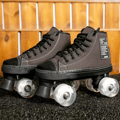 Canvas Quad Roller Skates Shoes for Beginners 6