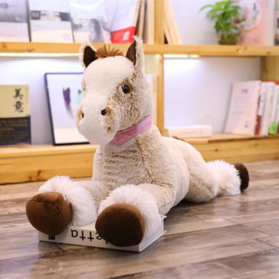 Giant Horse Plush Stuffed Toy Furvenzy Brown 90cm