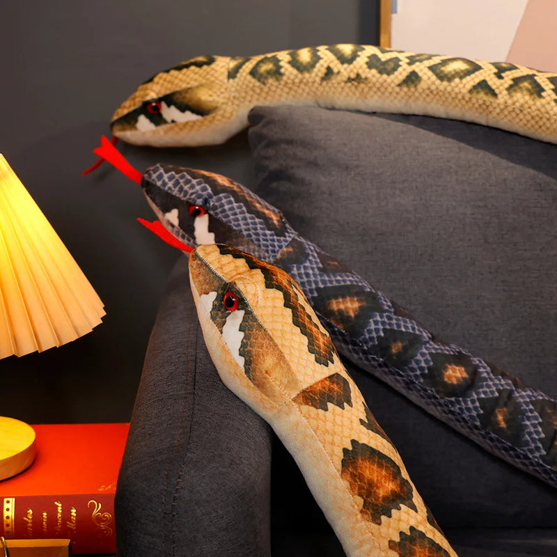 Realistic Simulated Python Snake Plush Toy - Furvenzy