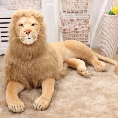 Realistic Giant Lion Plush Stuffed Toy - Furvenzy