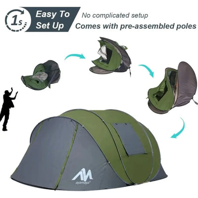 6 Person Camping Double Layer Tent Furvenzy