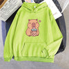 Capybara Drinking Bubble Tea Hoodie Furvenzy