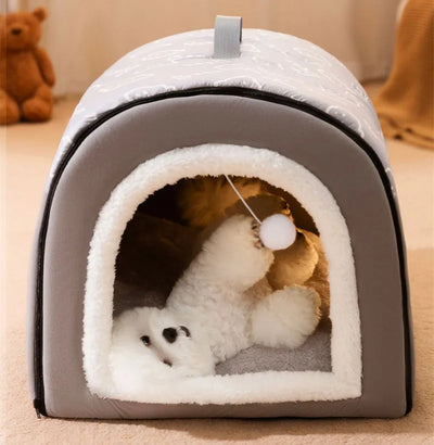 Foldable Dog Cave Bed