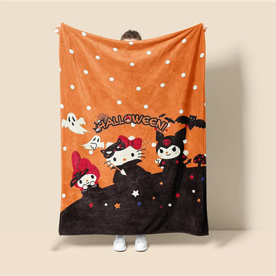 Hello Kitty Halloween Flannel Blankets - Furvenzy