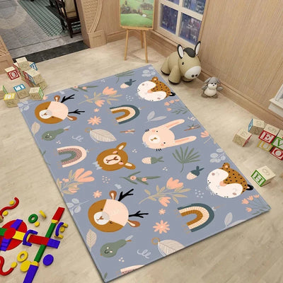 Cartoon Animal Rug Carpet for Kids Bedroom - Furvenzy