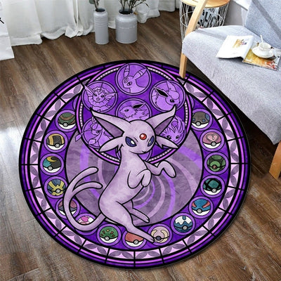 Round Pokemon Pikachu Carpet - Furvenzy