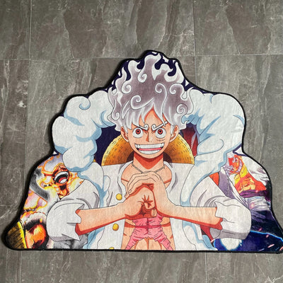 One Piece Luffy Gear 5 Irregular Rug Carpet Mat Furvenzy 80cm