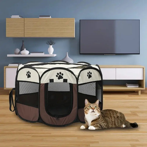 Portable Foldable Pet Tent Kennel Fence Furvenzy