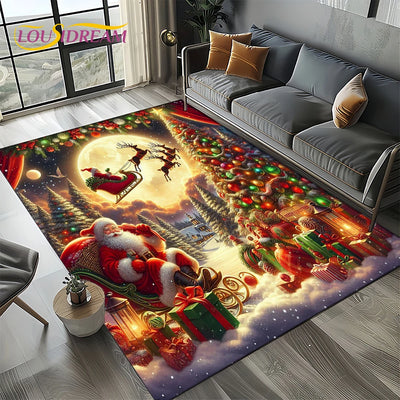 Christmas Santa Claus Carpet Rug Furvenzy