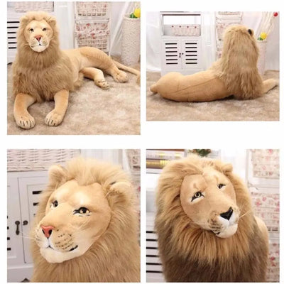 Realistic Giant Lion Plush Stuffed Toy - Furvenzy