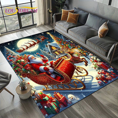 Christmas Santa Claus Carpet Rug Furvenzy 3 60x90cm(23x35in)