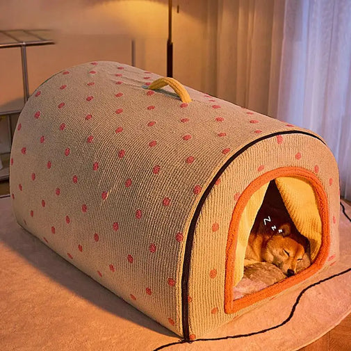 Enclosed Dog Cat Bed House Furvenzy