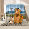 Capybara Printed Warm Blanket Furvenzy Style G 75x90cm(30x35in)