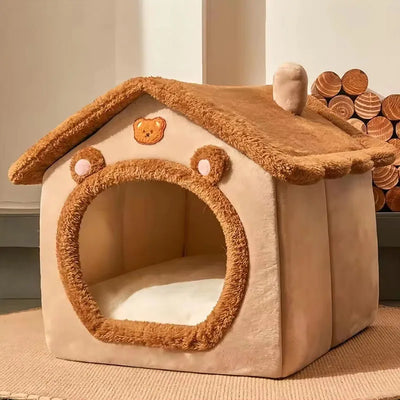 Foldable Pet House Puppy Cave Bed