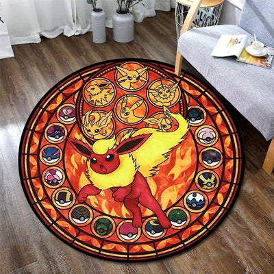 Round Pokemon Pikachu Carpet 7