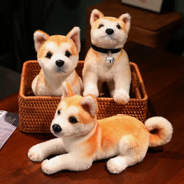 Realistic Akita Dog Plush Stuffed Toy