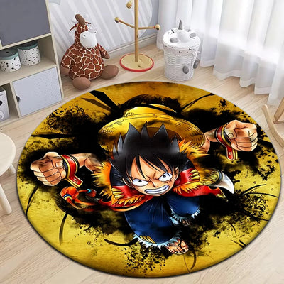 One Piece Anime Round Rug Carpet - Furvenzy